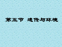 《第5节 遗传与环境》PPT课件1-北师大版生物八年级上册