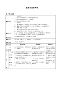 《第3节 植物的主要类群》教学设计2-北师大版生物八年级下册