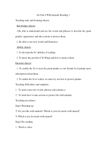《Unit 4 Do it yourself Reading 1 Giant pandas》教学设计1-八年级上册英语【牛津译林版】