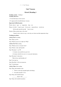 《Unit 7 Seasons Reading 1 A poem about seasons》教案2-八年级上册英语【牛津译林版】
