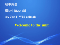 《Unit 5 Wild animals Welcome to the unit》PPT课件3-八年级上册英语【牛津译林版】
