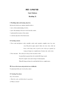 《Unit 3 Robot Reading 1 Living with a robot》教学设计3-九年级下册英语【牛津译林版】