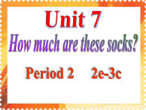 《Unit 7 How much are these socks Section A Grammar focus 3a-3c》优质课件1-七年级上册新目标英语【人教版】