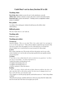 《Unit 4 Don’t eat in class》教学设计10-七年级下册新目标英语【人教版】