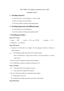 《Unit 7 What’s the highest mountain in the world Section B 1a-1d》教案10-八年级下册新目标英语【人教版】