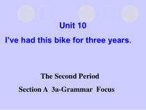 《Unit 10 I’ve had this bike for three years Section A Grammar focus 4a-4c》PPT课件3-八年级下册新目标英语【人教版】