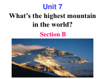 《Unit 7 What’s the highest mountain in the world Section B 1a-1d》PPT课件4-八年级下册新目标英语【人教版】