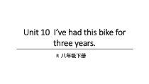 《Unit 10 I’ve had this bike for three years Section A Grammar focus 4a-4c》PPT课件1-八年级下册新目标英语【人教版】