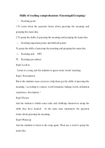 《Skills of reading comprehension (Guessing&Grasping)》教学设计6-九年级全一册英语【人教新目标版】