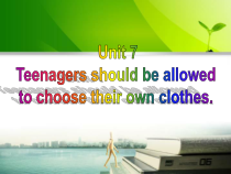 《Unit 7 Teenagers should be allowed to choose their own clothes Section B》PPT课件10-九年级全一册英语【人教新目标版】