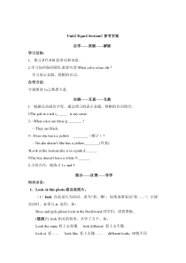 Unit 2 Topic 2《What color is his hair》（SectionC）学案-七年级上册英语【仁爱版】