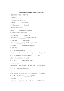 Unit 4 Topic 1《What can I do for you》（Section C）同步练习-七年级上册英语【仁爱版】