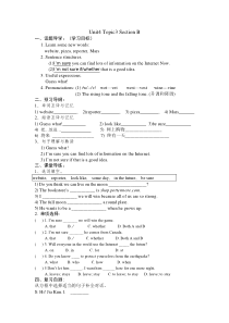 Unit 4 Topic 3《The Internet makes the world smaller》（Section B）导学案-八年级上册英语【仁爱版】