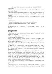 《Unit 2 Topic 3 Must we exercise to prevent the flu》教案11-八年级上册英语仁爱（科普版）