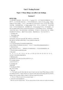 《Unit 5 Topic 3 Many things can affect our feelings》教案1-八年级下册英语仁爱（科普版）