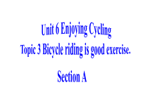 仁爱（科普）版英语八下《Unit 6 Topic 3 Bicycle riding is good exercise》PPT课件7