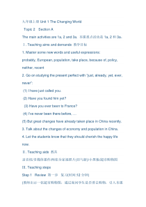 《Unit 1 Topic 2 The population in developing countries is growing faster》教案2-九年级上册英语仁爱（科普版）