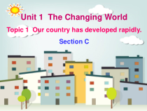 《Unit 1 Topic 1 Our country has developed rapidly》PPT课件7-九年级上册英语仁爱（科普版）