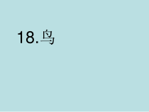 第18课《鸟》PPT课件3-七年级语文上册统编版