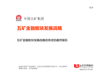 精品远卓五矿金融板块发展战略咨询项目最终报告课件