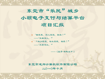 小额电子支付与结算平台方案课件