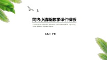 【精选】ppt模板简约小清新教学课件模板