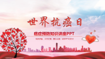 世界抗癌日癌症预防知识讲座ppt通用模板课件