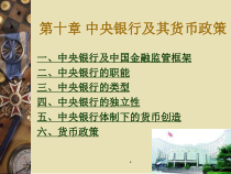 中央银行及其货币政策课件