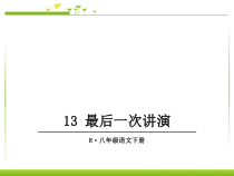 第13课《最后一次讲演》ppt课件-八年级下册语文部编人教版