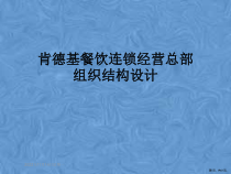 肯德基餐饮连锁经营总部组织结构设计课件