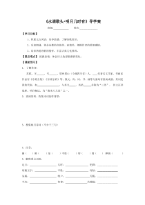 第13课《诗词三首-水调歌头(明月几时有)》导学案8-九年级语文上册统编版