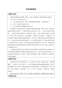 高中地理必修第一册《第一节 常见地貌类型》教学设计-统编人教版