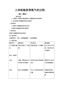 《3.肺的通气》教学设计1-北京版生物七年级下册