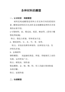 高中美术-雕塑《第四课 各种材料的雕塑》教学设计1-人教版