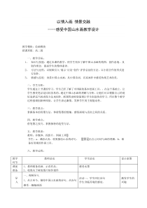 高中美术-绘画《第二课 天人合一 情景交融--中国山水画》教学设计5-人美版