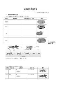 《第二节 动物的生殖和发育》学案-北京版生物八年级上册