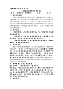 高中美术-摄影摄像《第一课 留住身边的精彩》教学设计8-湘美版