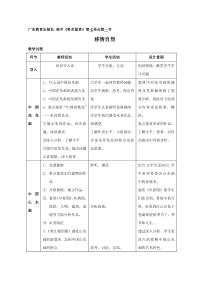 高中美术-美术鉴赏《第一节 移情自然》教学设计1-粤教版