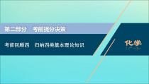 新高考化学三轮复习课件考前回顾四归纳四类基本理论知识