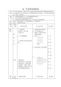 高中体育与健康《准备姿势和移动》教学设计1-人教版