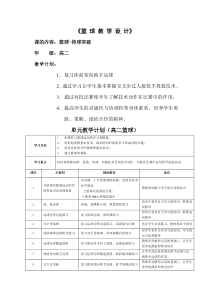 高二教师用书《运球急停跳投》教学设计5-华东师大版体育