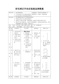 体育高一教师用书《正手发、击高远球》教学设计6-华东师大版
