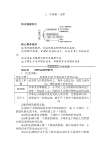 高中物理必修第一册《1 牛顿第一定律》教学设计2-统编人教版