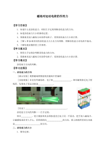 高中物理选修第二册《2 磁场对运动电荷的作用力》导学案-统编人教版
