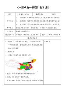 高中音乐-音乐鉴赏《“打虎上山”（过场锣鼓）（选自现代京剧《智取威虎山》）》教学设计1-花城版