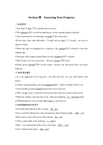 Section Ⅷ Assessing Your Progress-人教版（2019）高中英语必修一