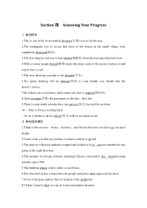 Section Ⅷ Assessing Your Progress-人教版（2019）高中英语必修一