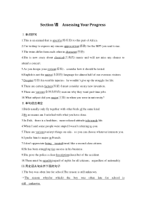 Section Ⅷ Assessing Your Progress-人教版（2019）高中英语必修一