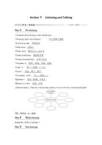 Section Ⅴ Listening and Talking-人教版（2019）高中英语必修一