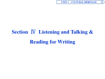 4　UNIT 1　 Section Ⅳ　Listening and Talking & Reading for Writing-（新教材）高中英语人教版必修2 